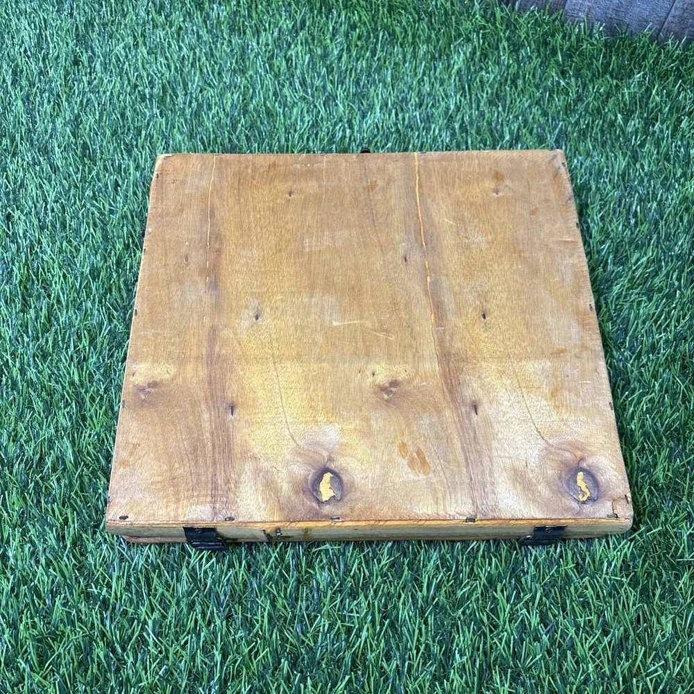 Vintage Bamboo‎ WoodBox Divided Storage Organizer Tropical Beach Decor